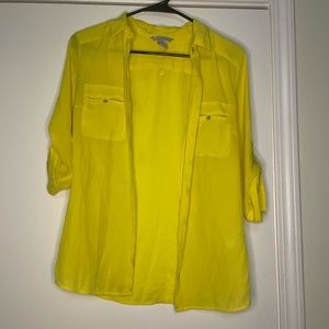 H&M Yellow Button shirt
